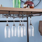Table de bar/à vin avec rangement pour verrerie - Naturel