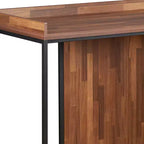 Bureau rectangulaire moderne en métal et bois