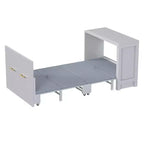 Lit escamotable mural simple avec bureau à position réglable, lit commode escamotable avec coussin pliable pour chambre d'amis