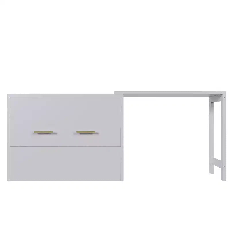 Lit escamotable mural simple avec bureau à position réglable, lit commode escamotable avec coussin pliable pour chambre d'amis