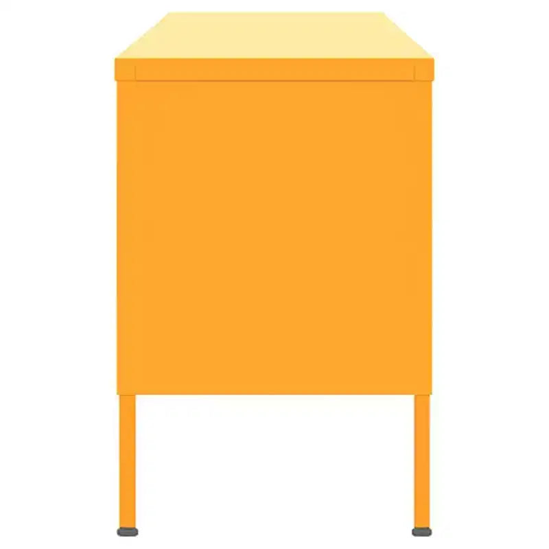 Meuble TV jaune moutarde en acier Meuble TV rectangulaire moyen