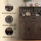 Meuble Buffet Micro-ondes de Ferme, Meuble Bar à Café en Bois pour Cuisine, Unité de Rangement Polyvalente, Montage Facile