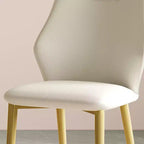 2 chaises de salle à manger avec assise en cuir PU de haute qualité, pieds en acier au carbone plaqué or et dossier ergonomique