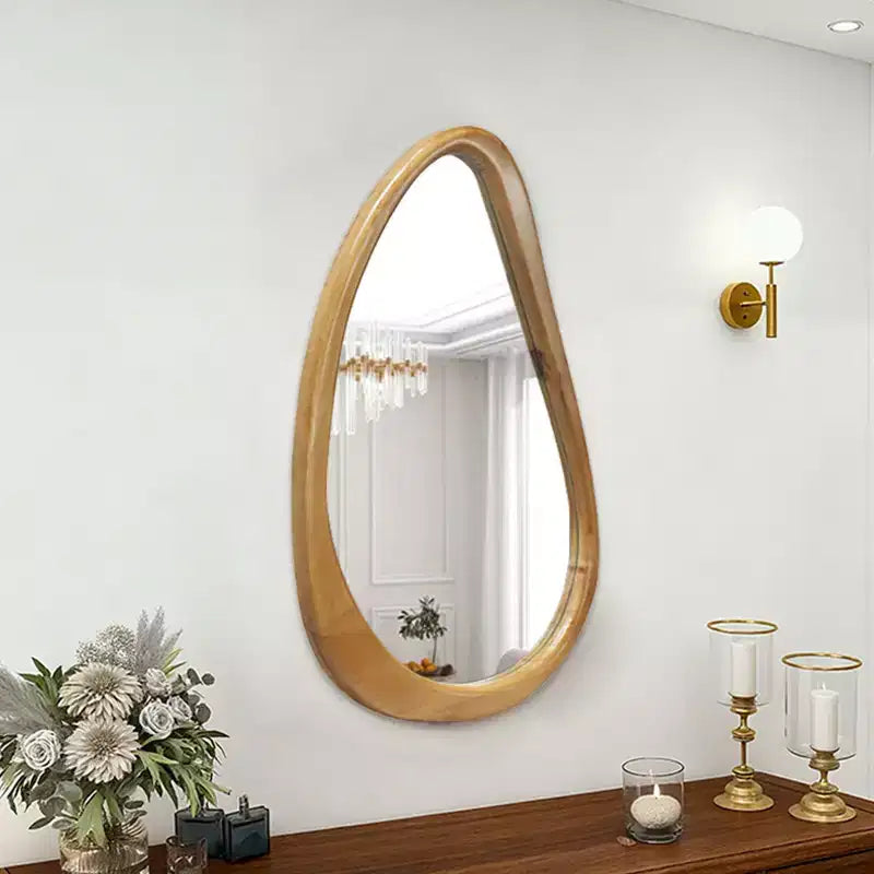 Miroir mural décoratif irrégulier moderne pour entrée, salle de bain, grand miroir de vanité pour chambre à coucher, salon