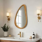 Miroir mural décoratif irrégulier moderne pour entrée, salle de bain, grand miroir de vanité pour chambre à coucher, salon