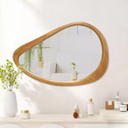 Miroir mural décoratif irrégulier moderne pour entrée, salle de bain, grand miroir de vanité pour chambre à coucher, salon