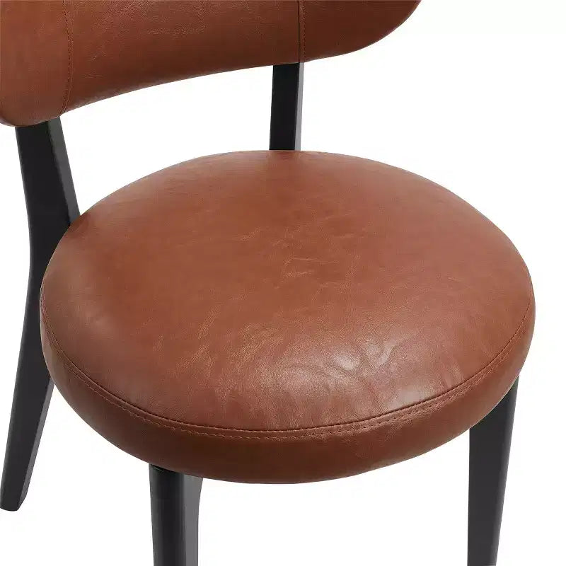 2 Chaises d'appoint de salle à manger en bois massif et rembourrées